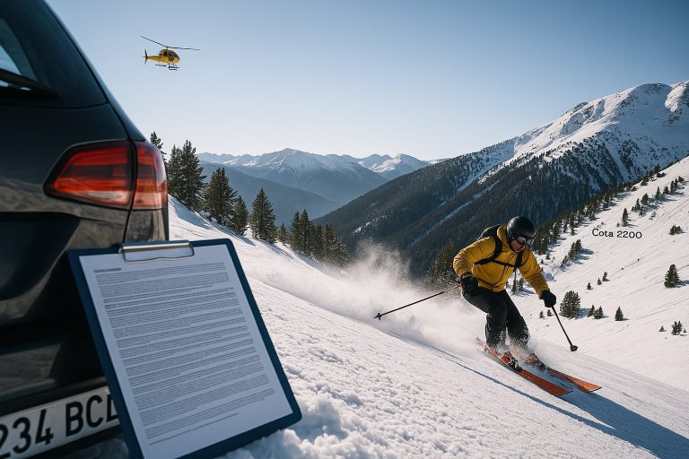 Cómo elegir un seguro de viaje para esquí y deportes de nieve: coberturas, forfait y rescate en montaña